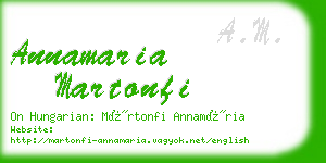 annamaria martonfi business card